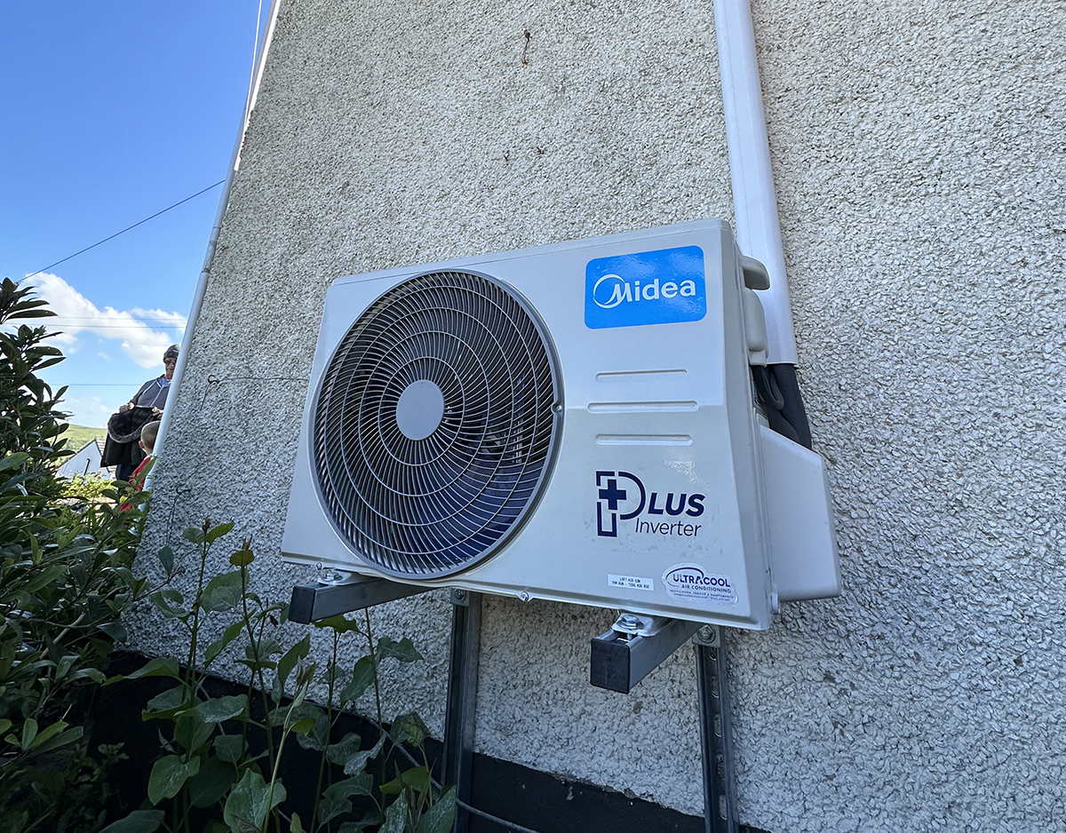 Air conditioning unit on a home in Northumberland